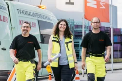 Ablauf von Kanalreinigung und Rohrreinigung in Train